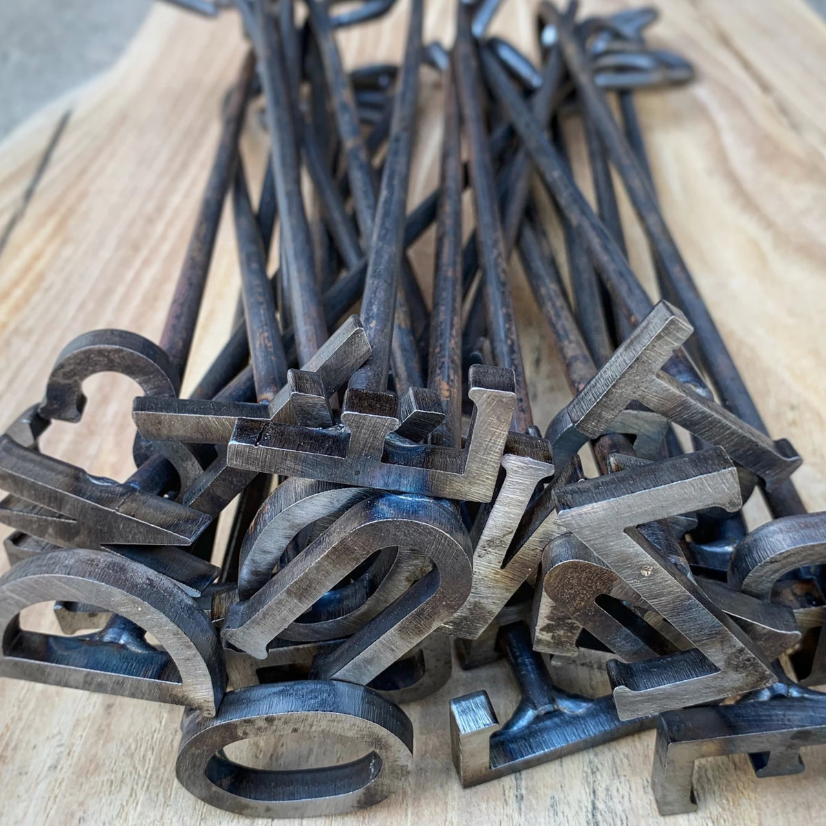 Alphabet and Number Branding Iron Set The Welded Keller