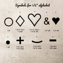 Load image into Gallery viewer, Mini Branding Irons for 1/2&quot; Alphabet or Number Set