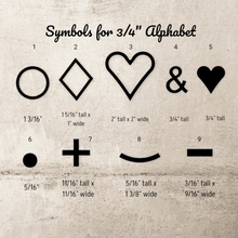 Load image into Gallery viewer, Mini Branding Irons for 3/4&quot; Alphabet or Number Set