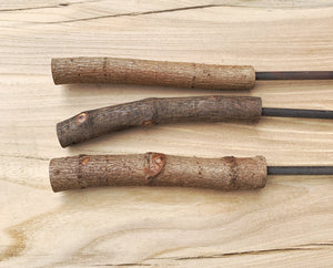 wood branch handles for branding irons