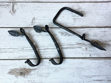 Load image into Gallery viewer, Hand Forged Leaf Hooks and Toilet Paper Holder - Blacksmith