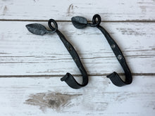 Load image into Gallery viewer, Hand Forged Leaf Hooks and Toilet Paper Holder - Blacksmith