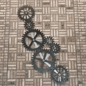 3D Gear Wall Art Steampunk Decor Clock Metal Roman Numerals Industrial –  Diamond Home