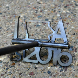 Initial, State Outline, Date Branding Iron