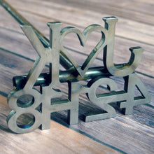 Load image into Gallery viewer, wedding branding iron with initials and date