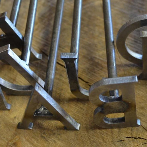 Set of 10 Custom Single Letter Branding Irons