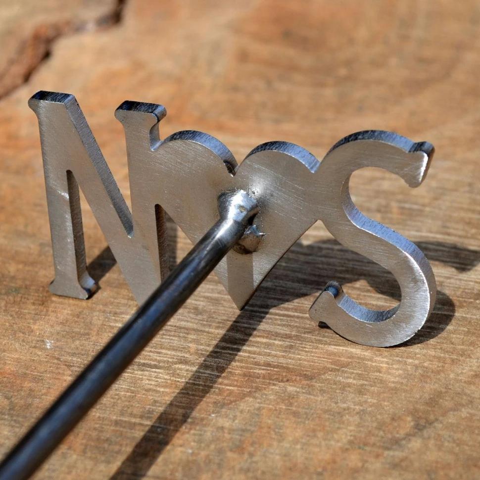 Initial Heart Branding Iron